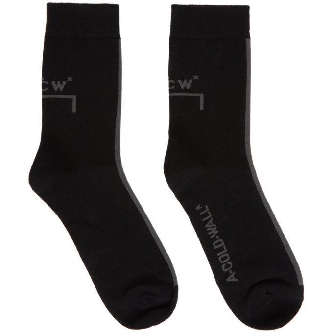 Photo: A-COLD-WALL* Black and Grey Classic Logo Socks
