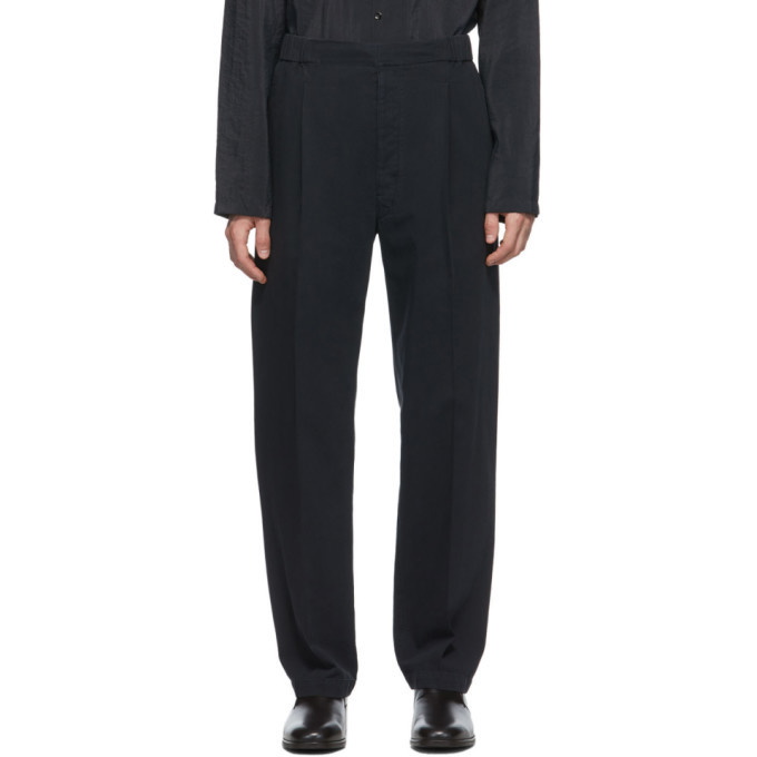 Photo: Lemaire Grey Pleated Drawstring Trousers
