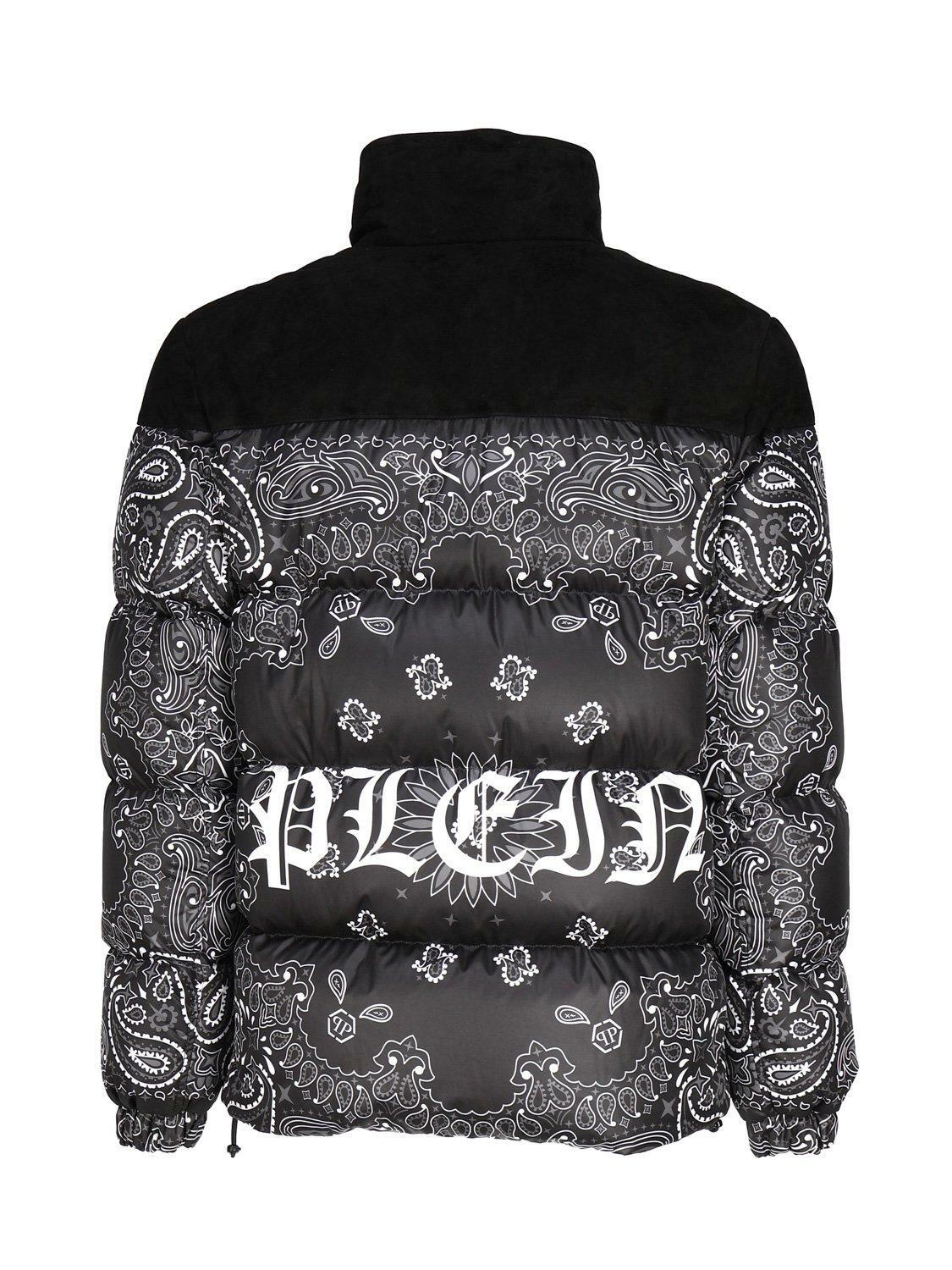 Philipp Plein Bandana-printed Zip-up Padded Jacket Philipp Plein