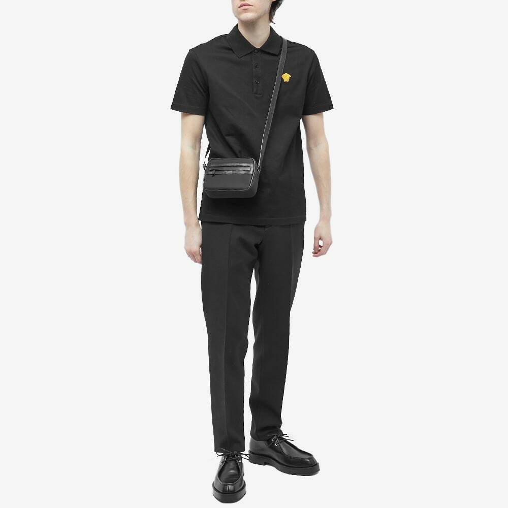 Versace White Pique Polo Shirt With Medusa Logo main image 0