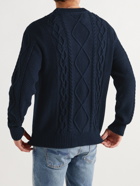 Nudie Jeans - Didrik Cable-Knit Cotton Sweater - Blue