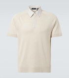 Dunhill Linen and silk polo shirt