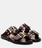 Ganni Faux leather sandals