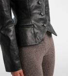 Magda Butrym Peplum leather jacket