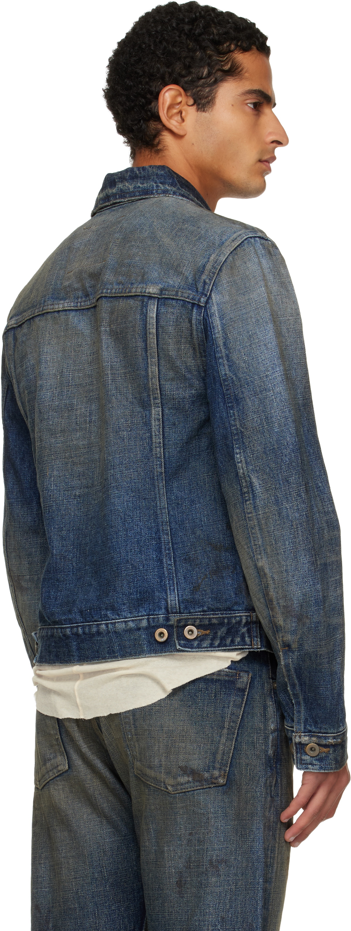 Rick Owens DRKSHDW Blue Concordians Trucker Denim Jacket