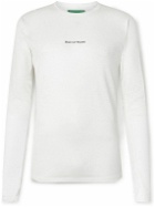 DISTRICT VISION - Printed Hemp-Jersey T-Shirt - White