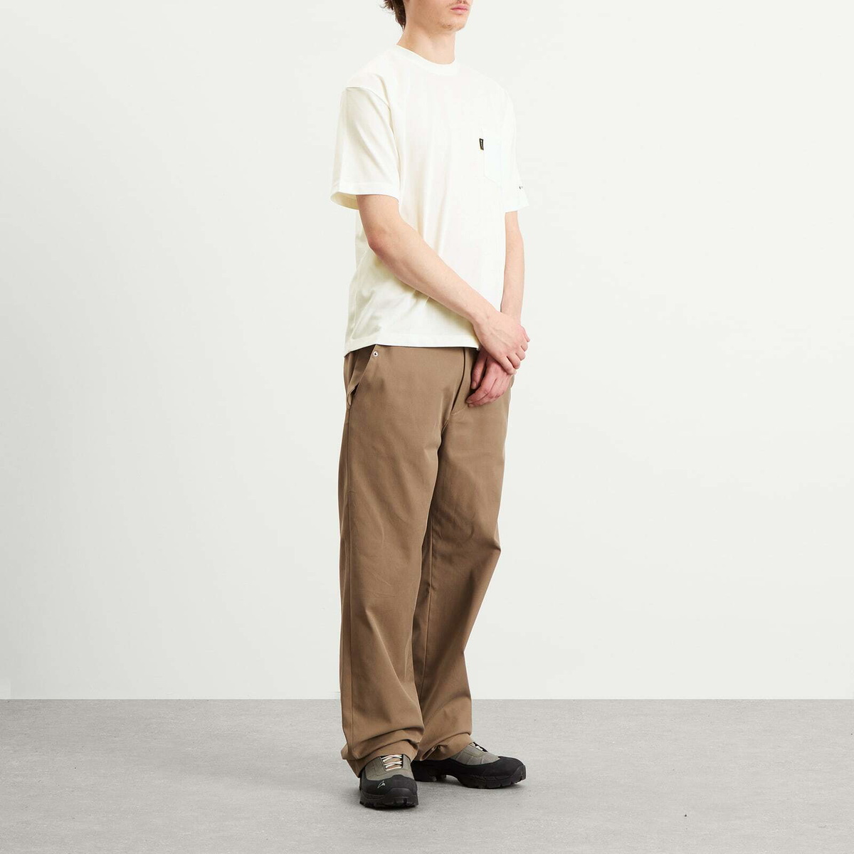Snow Peak Men's Pocket T-Shirt in Off White