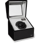 Rapport London - Mono Lacquered Ebony and Glass Watch Winder - Black