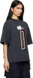 Alexander Wang Black Oversized Graphic T-shirt