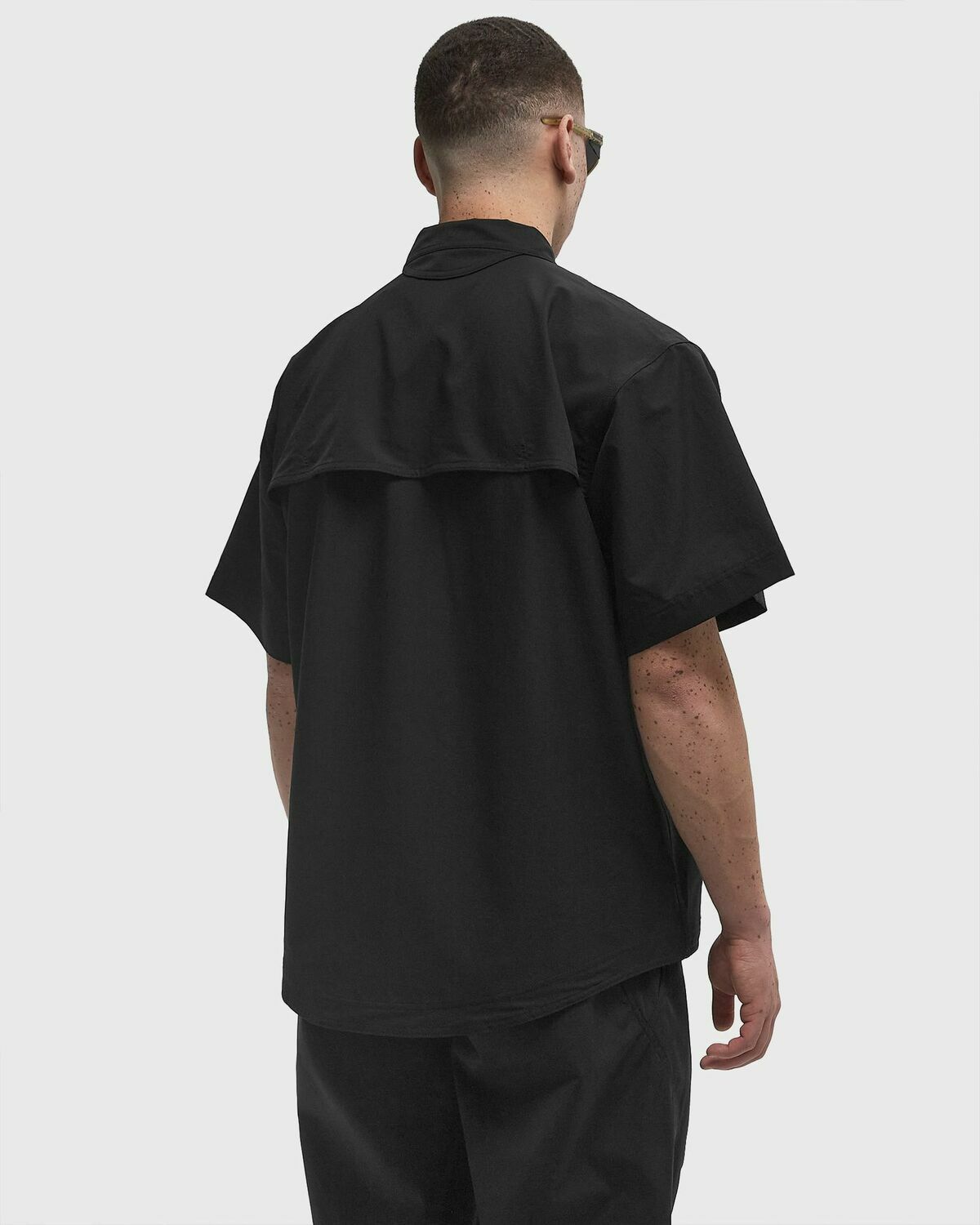 Goldwin 0 S/S Asymmetric Camp Shirt Brown Mens Shortsleefe