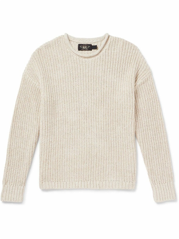 Photo: RRL - Ribbed Linen and Cotton-Blend Sweater - White