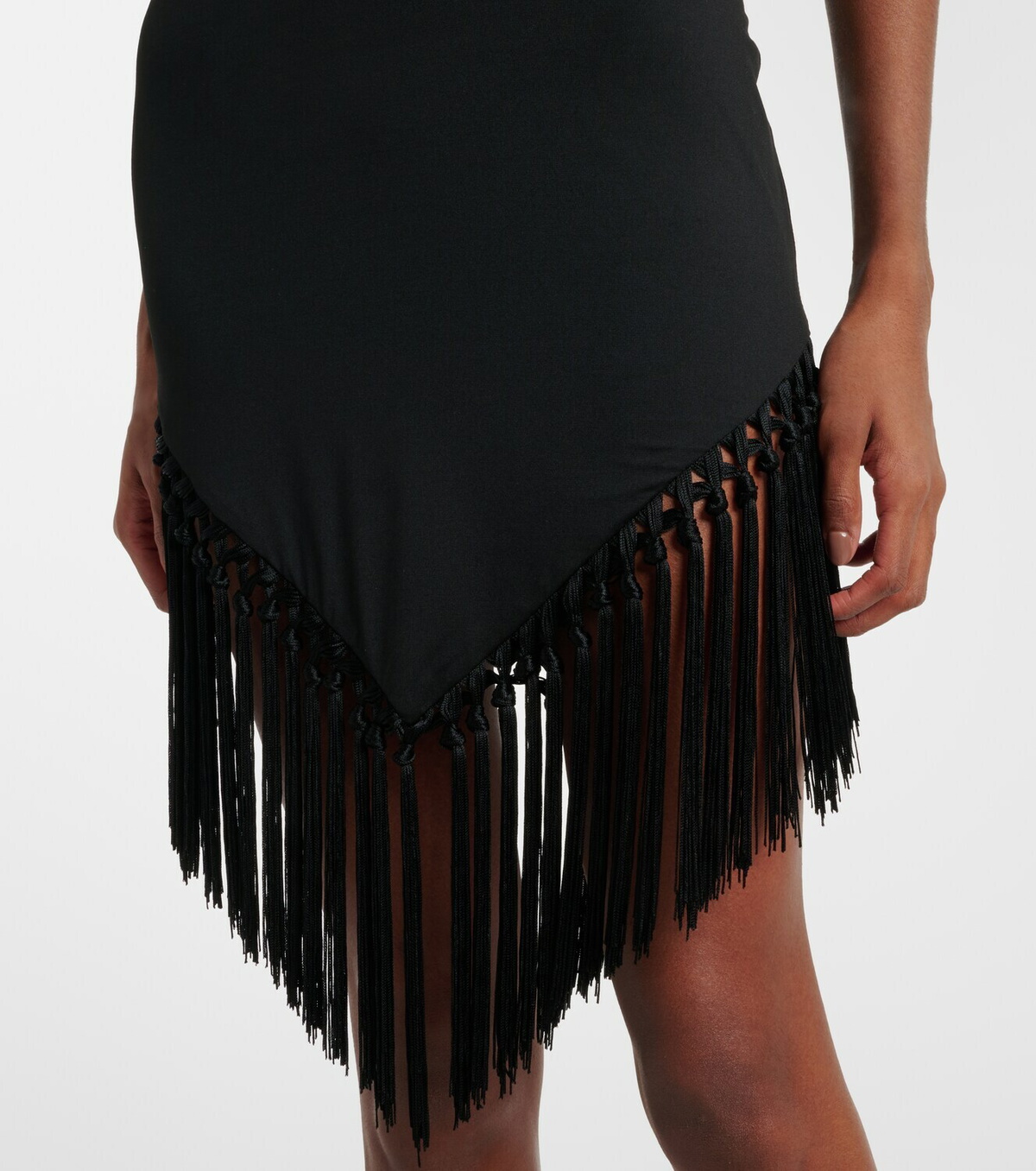 Taller Marmo Ares fringed jersey minidress