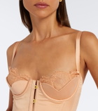 Maria Lucia Hohan Larya lace-trimmed silk-blend corset