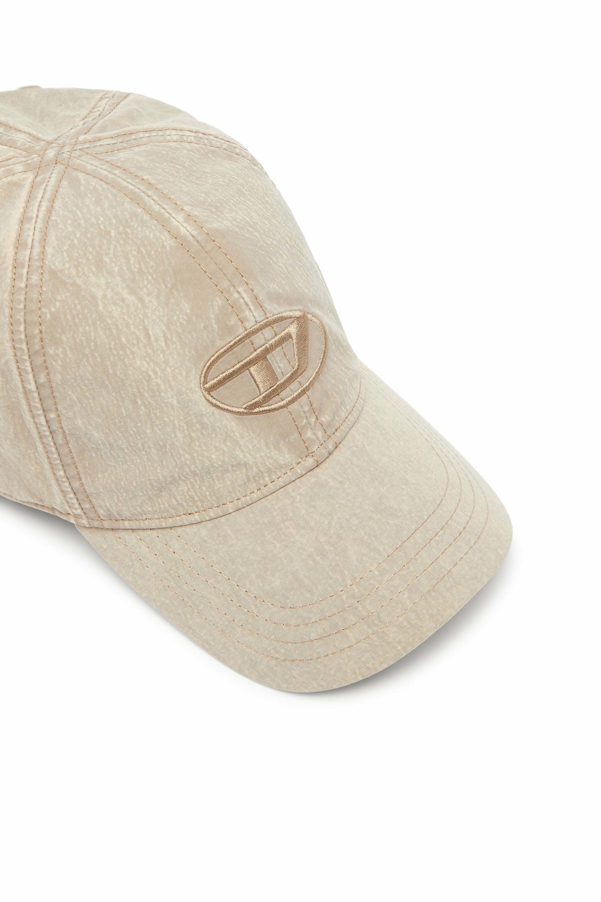 Diesel Baseball cap with embroidered Oval D - Caps Mens in Beige