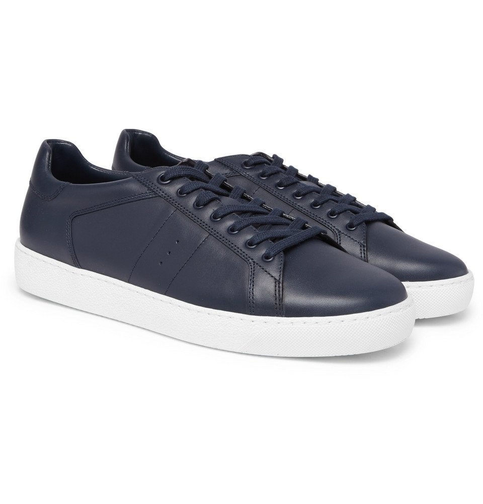 Buy Marks & Spencer Men Navy Blue Leather Sneakers - Casual Shoes for Men  8772829 | Myntra