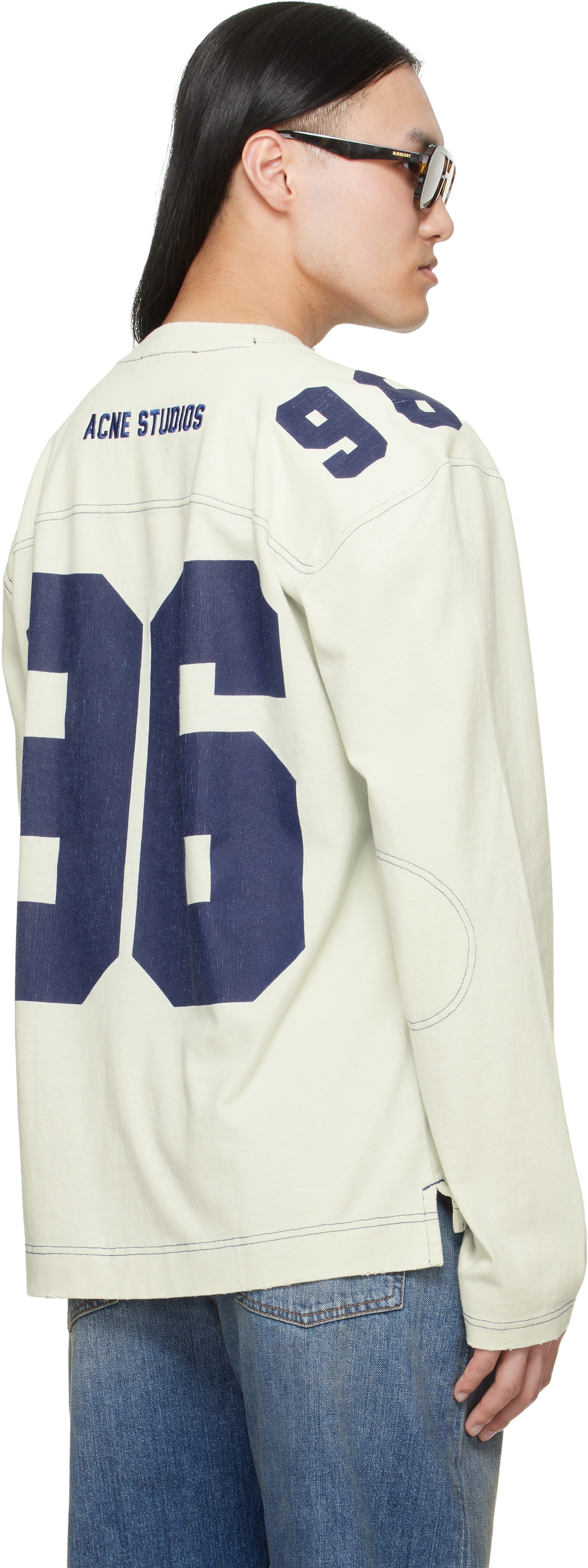 Acne Studios Off-White Logo Jersey T-shirt