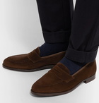 George Cleverley - Bradley Suede Penny Loafers - Men - Dark brown