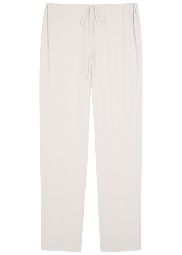Photo: Tove Drawstring Crepe Trousers Light Grey