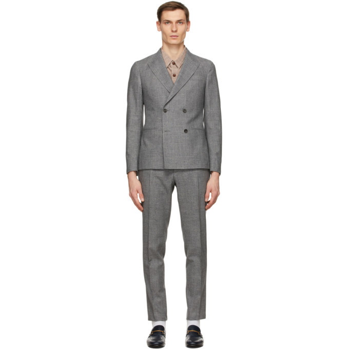 Photo: Z Zegna Grey Wool Double-Breasted Suit