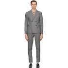 Z Zegna Grey Wool Double-Breasted Suit