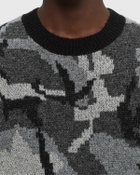 Awake CAMO CREWNECK SWEATER Black Mens Pullover