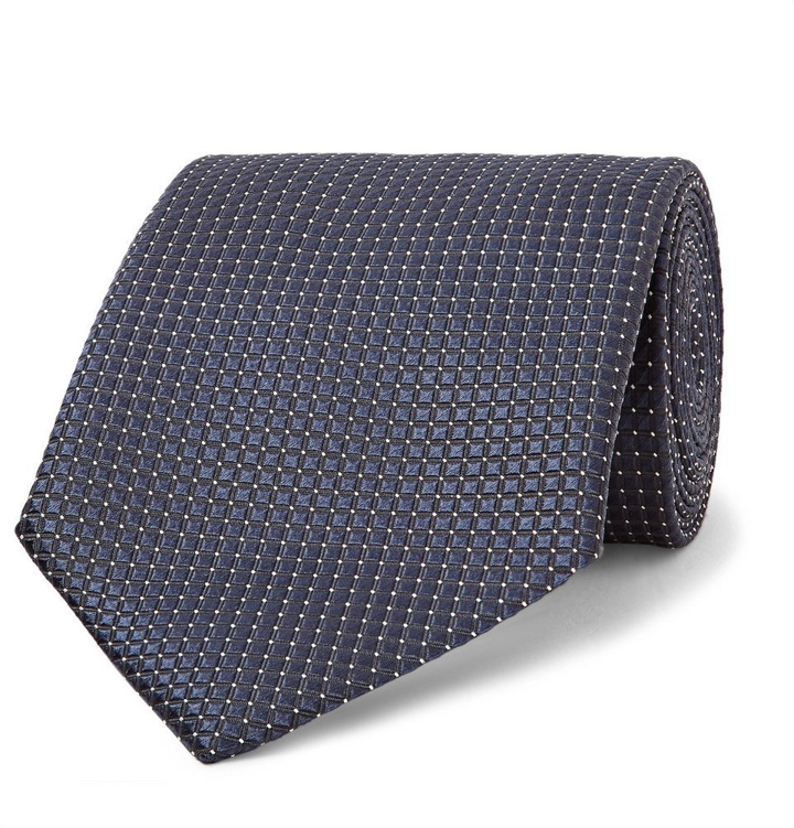 Photo: Ermenegildo Zegna - 8cm Pin-Dot Silk Tie - Men - Navy