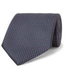 Ermenegildo Zegna - 8cm Pin-Dot Silk Tie - Men - Navy