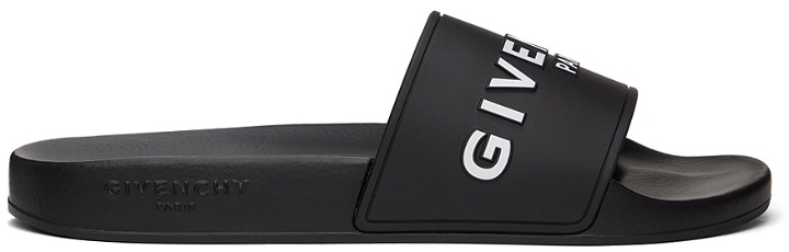 Photo: Givenchy Black Givenchy Paris Flat Sandals