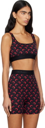 Marine Serre SSENSE Exclusive Black Recycled Moon Jersey Sport Bra