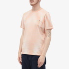 Barbour Men's Bilting Stripe T-Shirt in Faded Orange