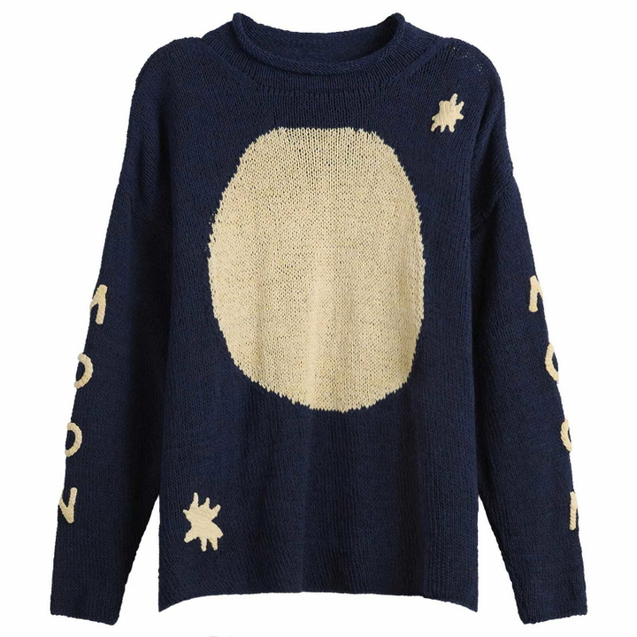 Photo: Story mfg. Women's Hand Knit Twinsun Roll Neck in Moon