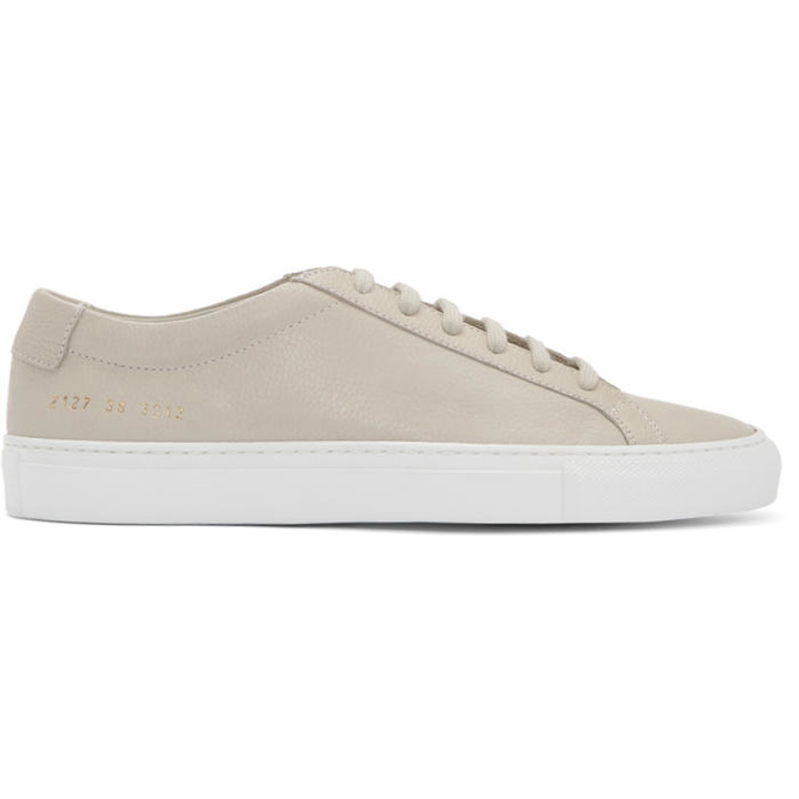 Photo: Common Projects Grey and White Original Achilles Low Premium Sneakers 