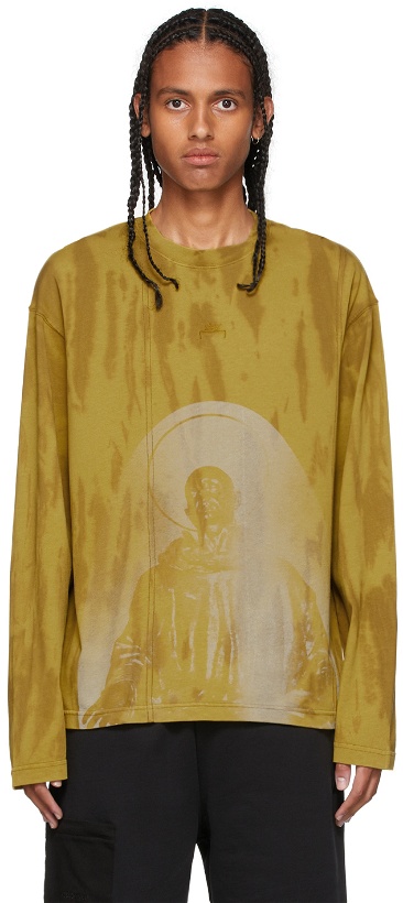 Photo: A-COLD-WALL* Yellow Erosion Long Sleeve T-Shirt