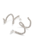 Pearl Octopuss.y Skinny Viper Embellished Earrings - Silver - One Size