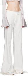 JUNEYEN White Flared Trousers