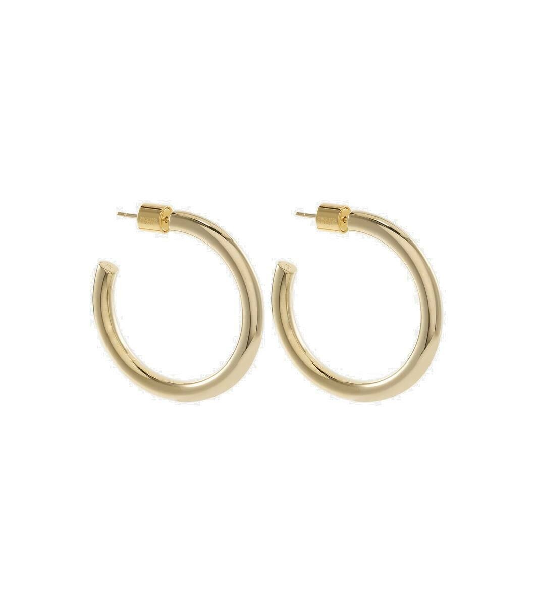 Photo: Jennifer Fisher Mini 10kt gold-plated hoop earrings