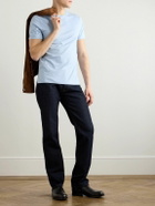 Ralph Lauren Purple label - Logo-Embroidered Cotton-Lisle T-Shirt - Blue