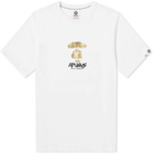 Men's AAPE Graffiti Face T-Shirt in White