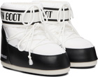 Moon Boot White & Black Icon Low Nylon Boots