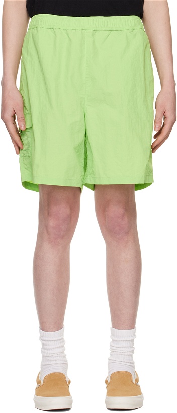 Photo: Pop Trading Company Green Painter Shorts