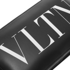 Valentino Men's VLTN Leather Waist Bag in Nero/Bianco