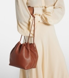 Loro Piana Bale Softy Small leather bucket bag