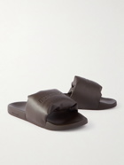 Burberry - Logo-Debossed Padded Leather Slides - Brown