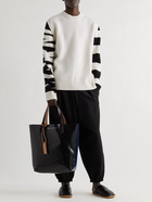 MARNI - Striped Logo-Intarsia Wool Sweater - White