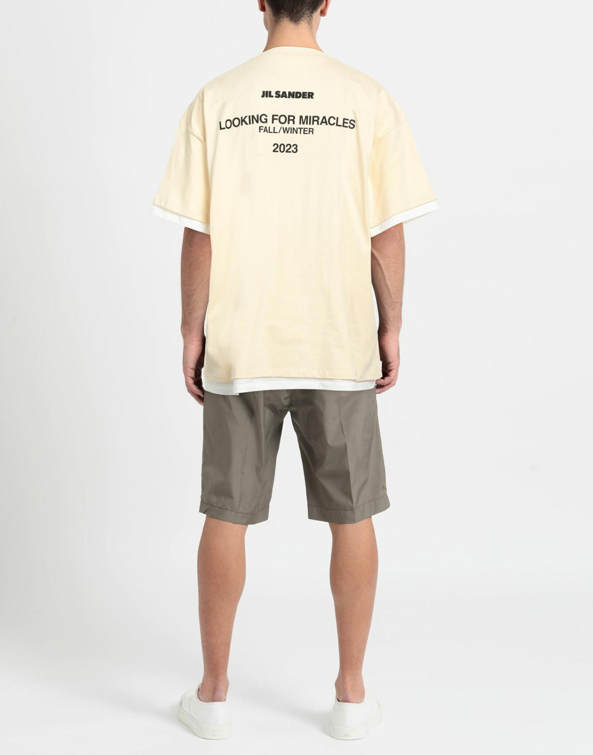 Jil Sander Mens T-shirt Cream