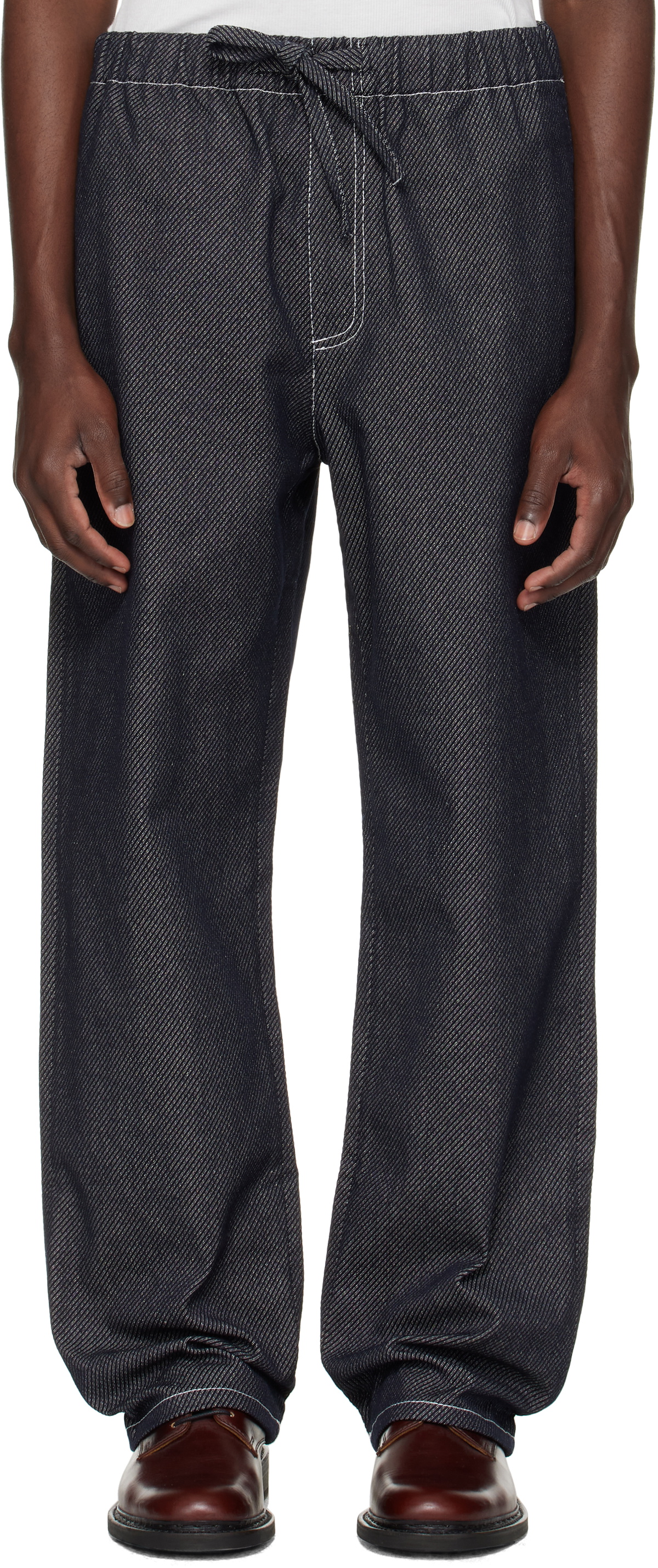 COMMAS Black Twill Denim Trousers