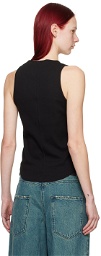 Song for the Mute Black Raw Edge Tank Top