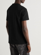 Alexander McQueen - Logo Webbing-Trimmed Cotton-Jersey T-Shirt - Black