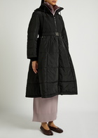 High Scuttle Hooded Quilted Shell Parka Black