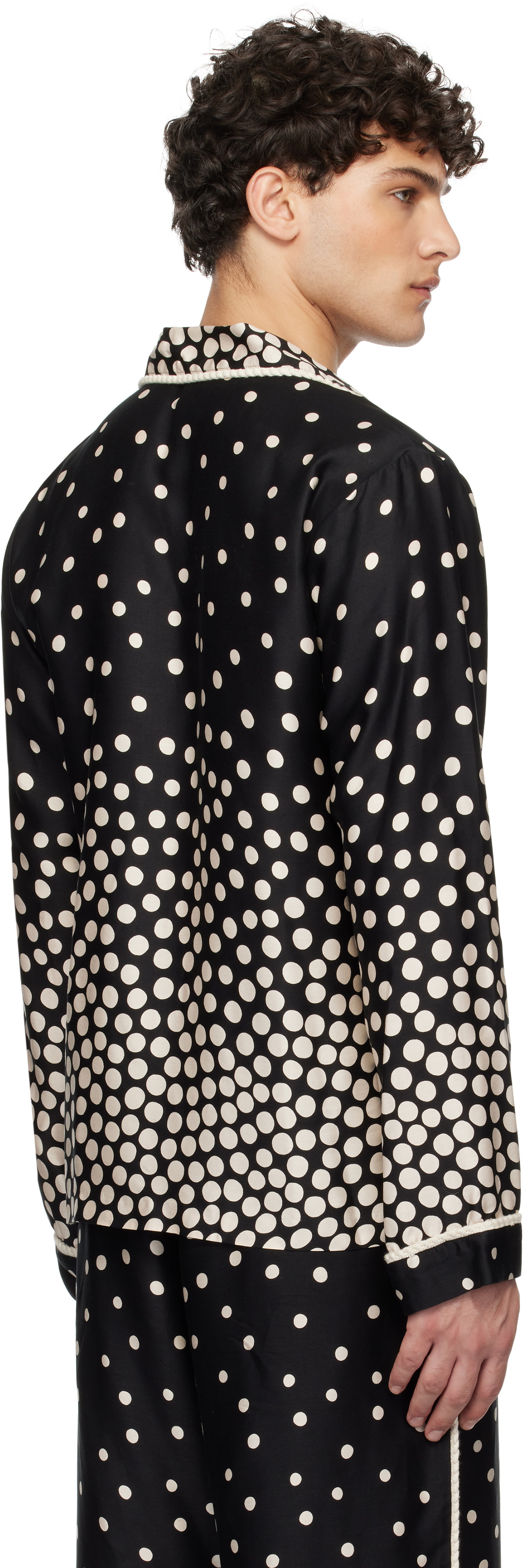 Anna Sui Black Polka Pyjama Shirt